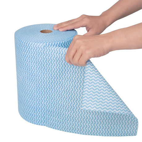 Nisbets Essentials Non-Woven Cloth Blue (Roll of 300 Sheets) - FB968  Nisbets Essentials   