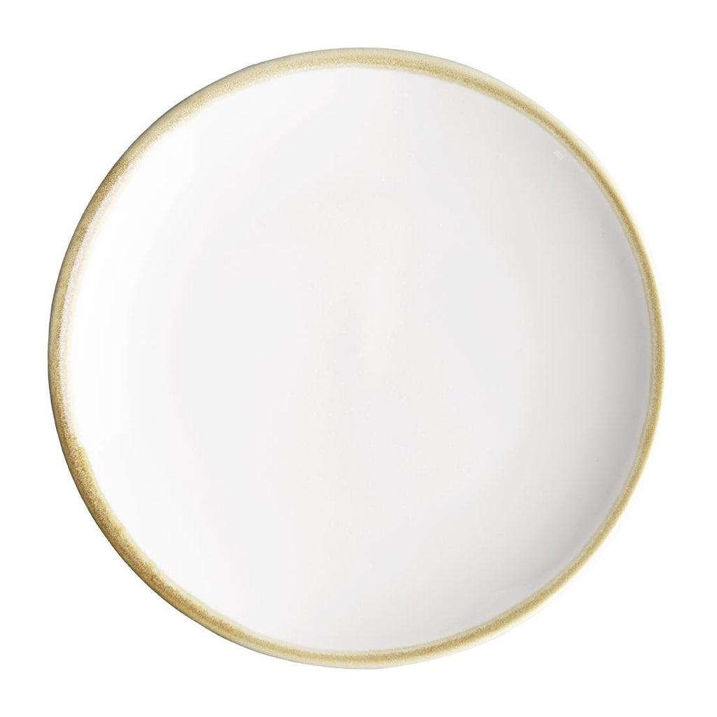 Olympia Kiln Round Coupe Plate Chalk 180mm (Pack of 6) - FB980 Plates Olympia