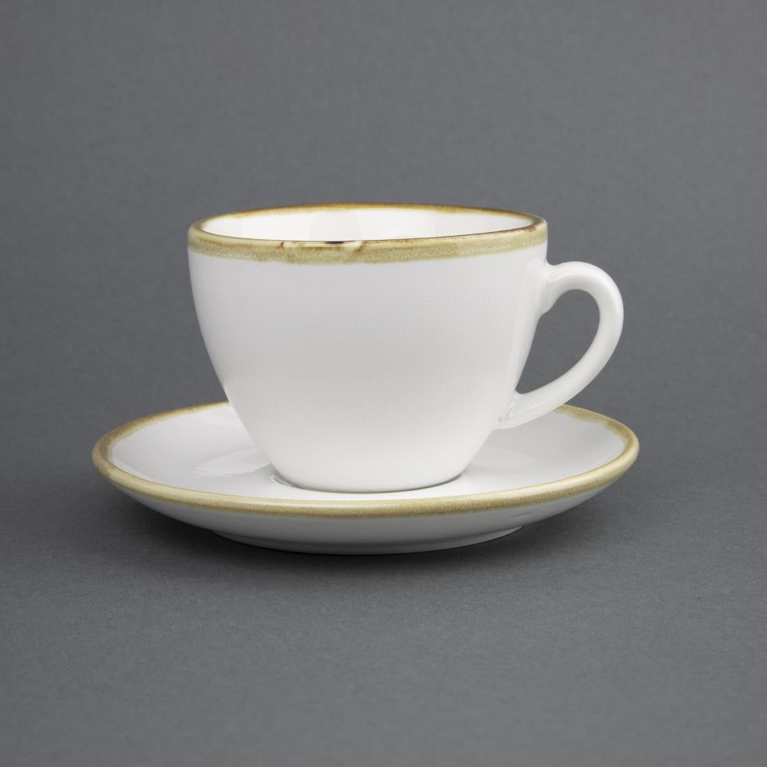 Olympia Kiln 230ml Cup Saucer Chalk 140mm (Pack of 6) - FB989  Olympia   