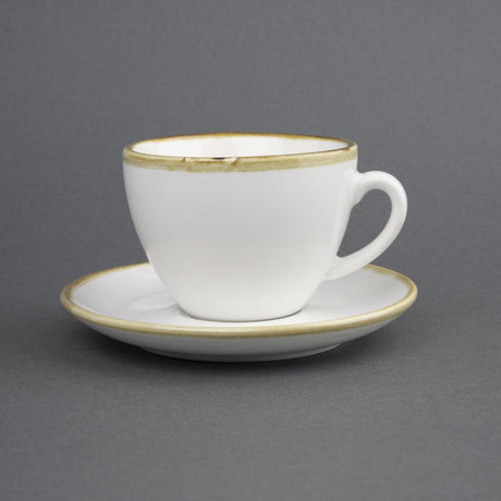 Olympia Kiln 230ml Cup Saucer Chalk 140mm (Pack of 6) - FB989  Olympia   