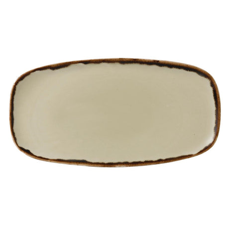Dudson Harvest Oblong Chefs Plates Linen 298 x 153mm (Pack of 12) - FC033 Plates Churchill
