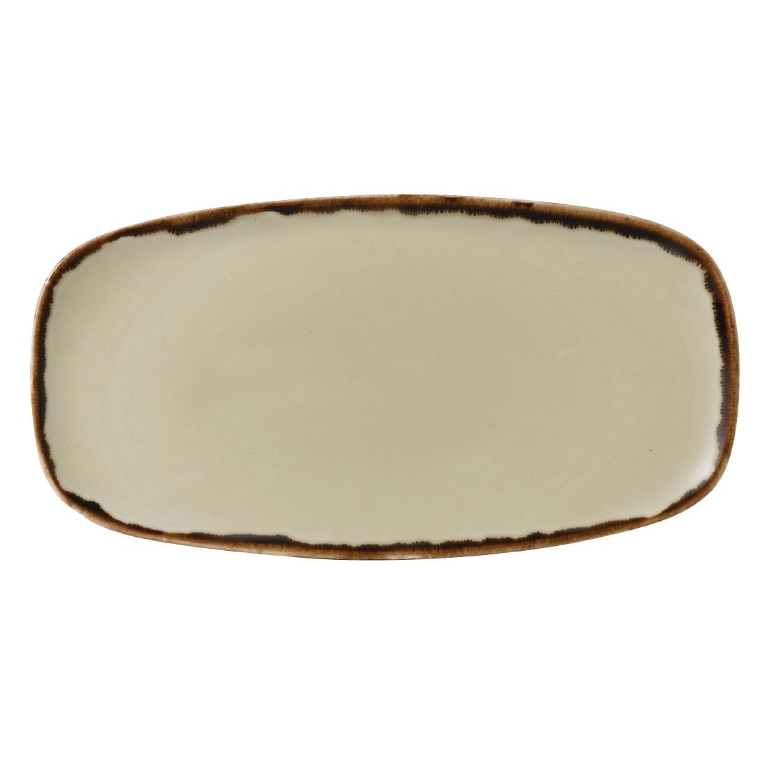Dudson Harvest Oblong Chefs Plates Linen 355 x 189mm (Pack of 6) - FC034 Plates Churchill
