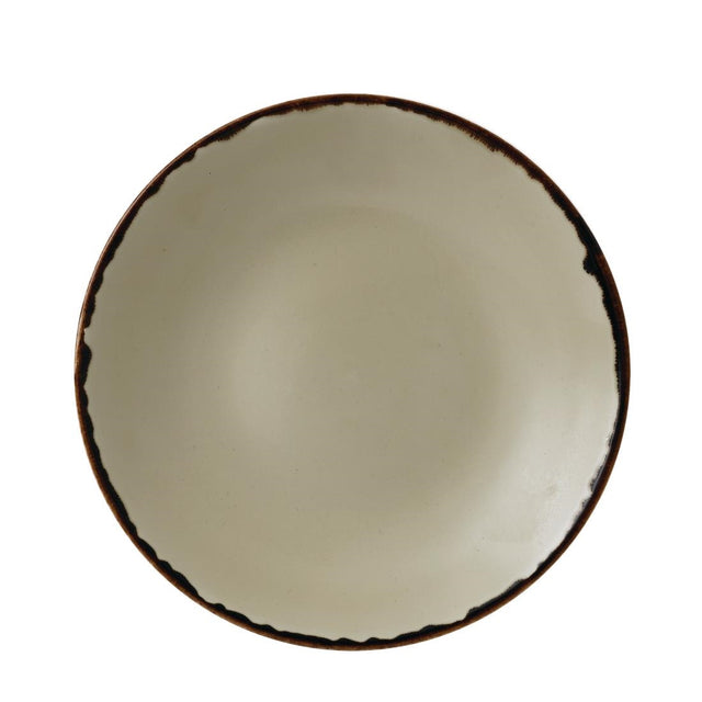 Dudson Harvest Deep Coupe Plates Linen 255mm (Pack of 12) - FC035 Plates Churchill
