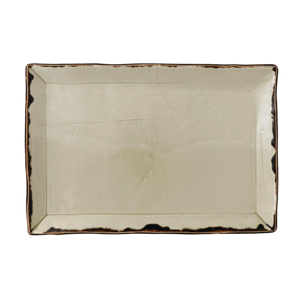 Dudson Harvest Rectangular Trays Linen 230 x 336mm (Pack of 6) - FC039 Dudson Crockery Churchill   
