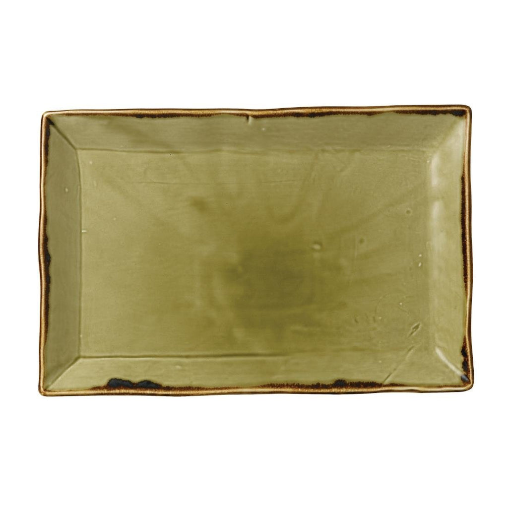 Dudson Harvest Rectangular Trays Green 230 x 336mm (Pack of 6) - FC052 Dudson Crockery Churchill   