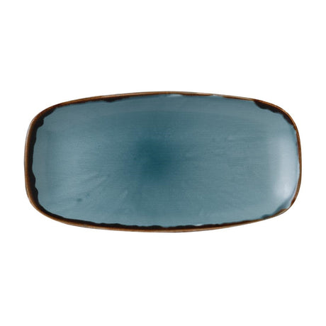 Dudson Harvest Oblong Chefs Plates Blue 298 x 153mm (Pack of 12) - FC059 Plates Churchill