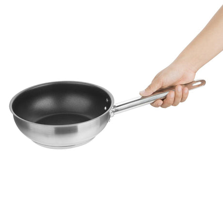 Vogue Stainless Steel Non-Stick Teflon Platinum Plus Sauté Pan 20cm - FC098  Vogue   
