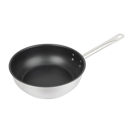 Vogue Stainless Steel Non-Stick Teflon Platinum Plus Sauté Pan 24cm - FC099  Vogue   