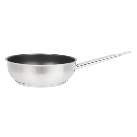 Vogue Stainless Steel Non-Stick Teflon Platinum Plus Sauté Pan 24cm - FC099  Vogue   