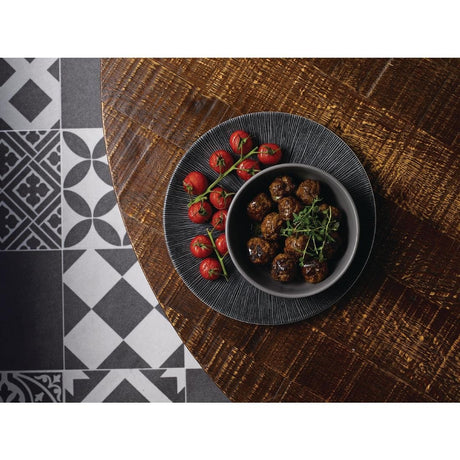 Churchill Studio Prints Agano Coupe Plates Black 217mm (Pack of 12) - FC102 Plates Churchill