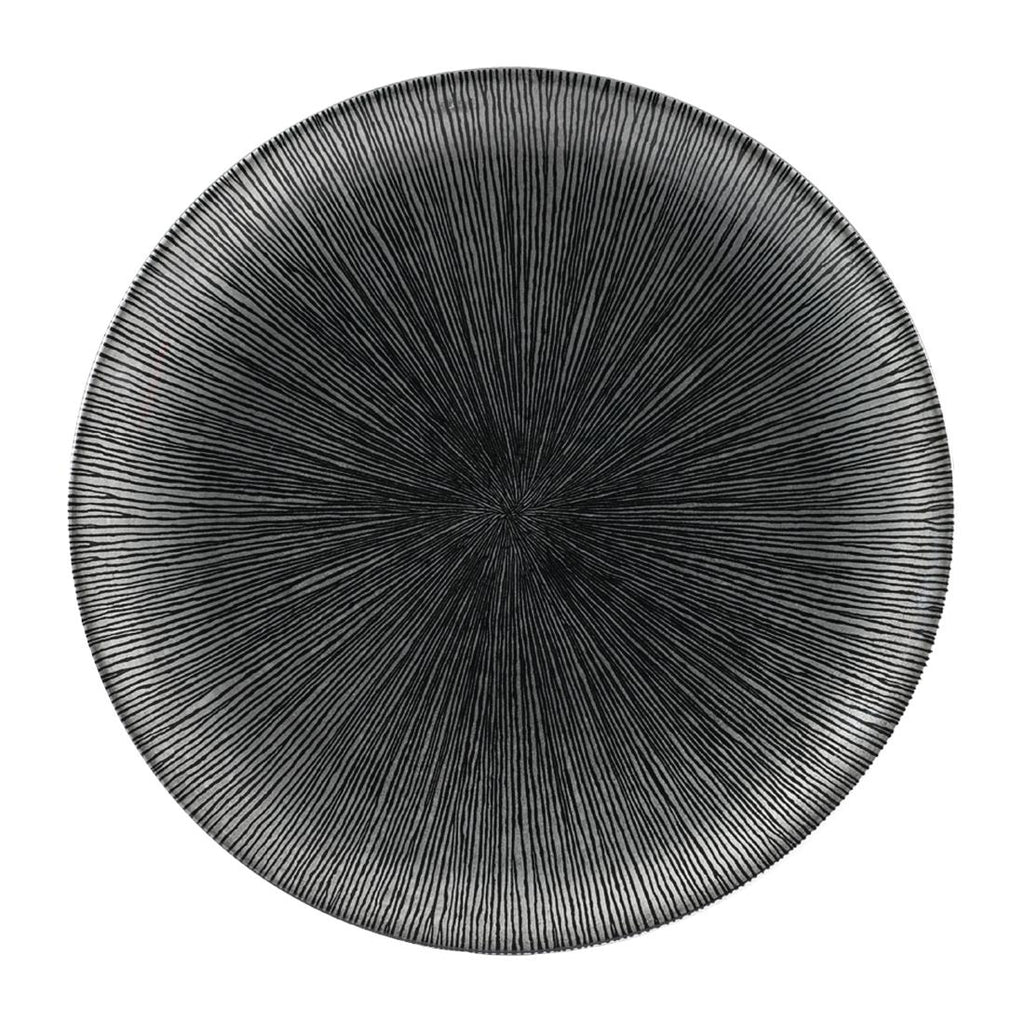 Churchill Studio Prints Agano Coupe Plates Black 260mm (Pack of 12) - FC101 Plates Churchill