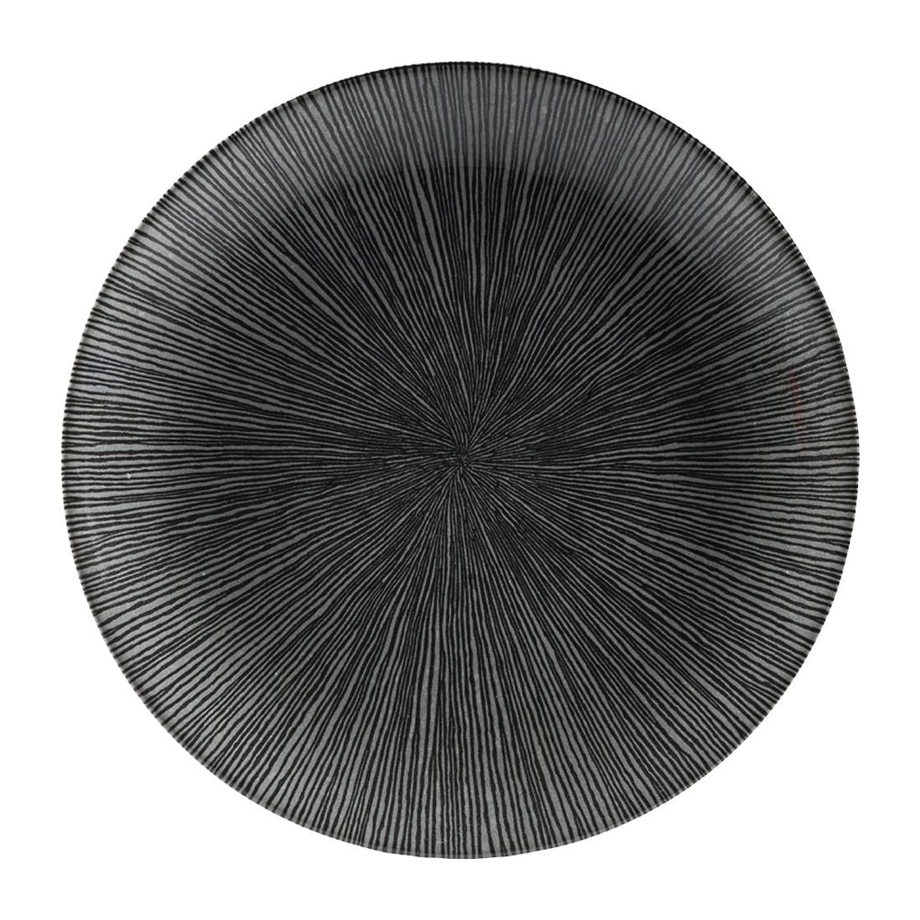Churchill Studio Prints Agano Coupe Plates Black 217mm (Pack of 12) - FC102 Plates Churchill