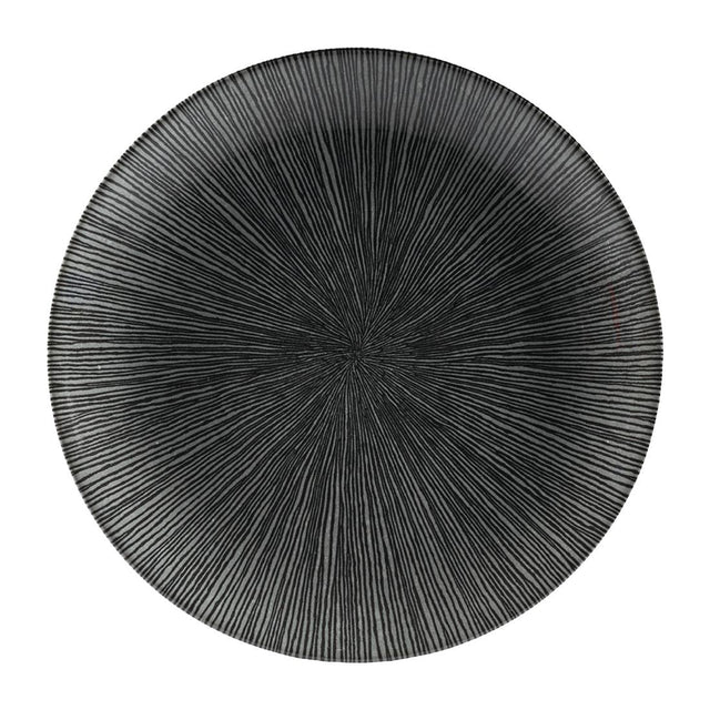 Churchill Studio Prints Agano Coupe Plates Black 217mm (Pack of 12) - FC102 Plates Churchill