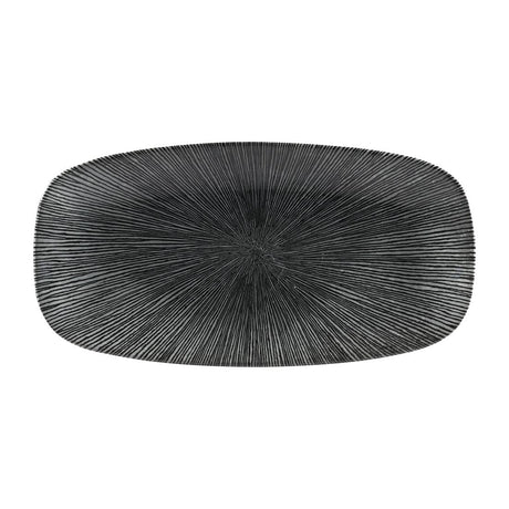Churchill Studio Prints Agano Oblong Chefs Plates Black 355 x 189mm (Pack of 6) - FC106 Plates Churchill