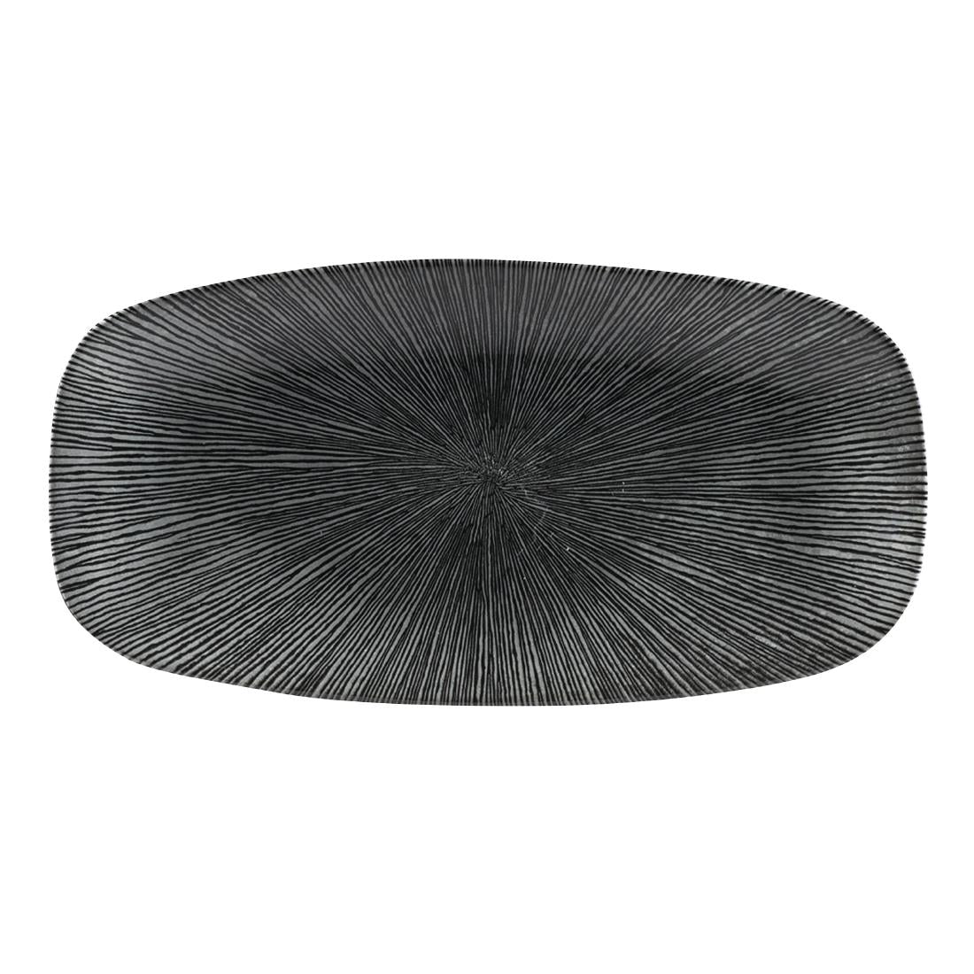 Churchill Studio Prints Agano Oblong Chefs Plates Black 298 x 153mm (Pack of 12) - FC107 Plates Churchill