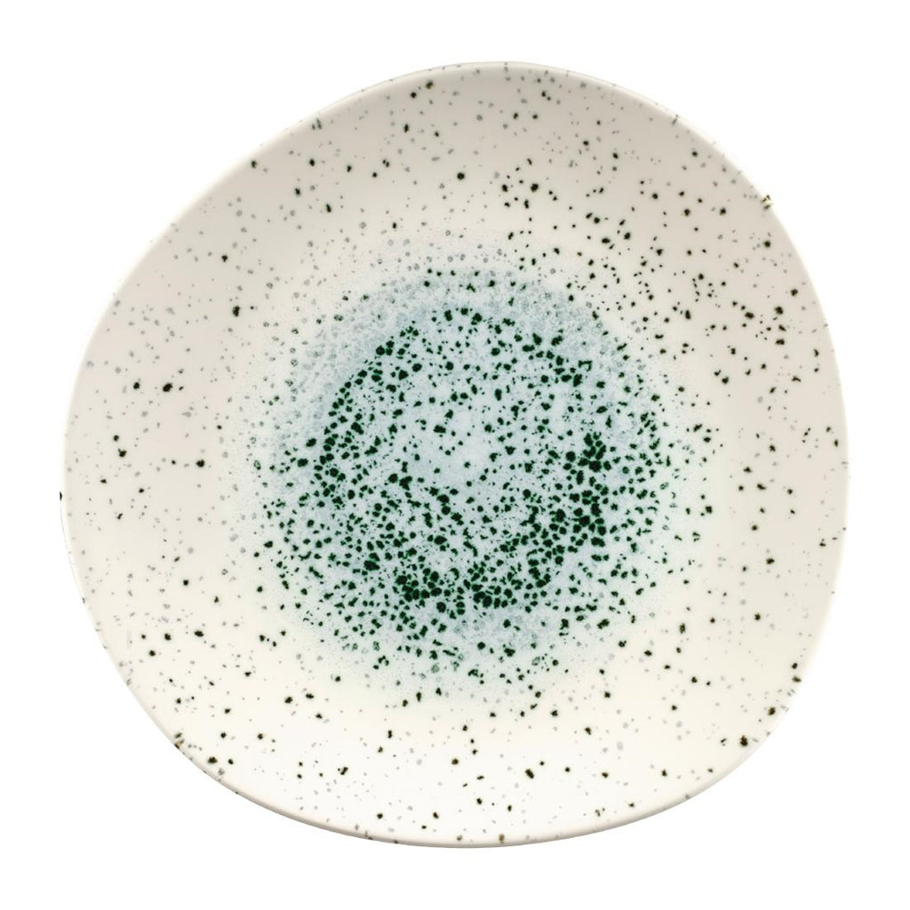 Churchill Studio Prints Mineral Green Centre Organic Round Plates 286mm (Pack of 12) - FC120 Plates Churchill