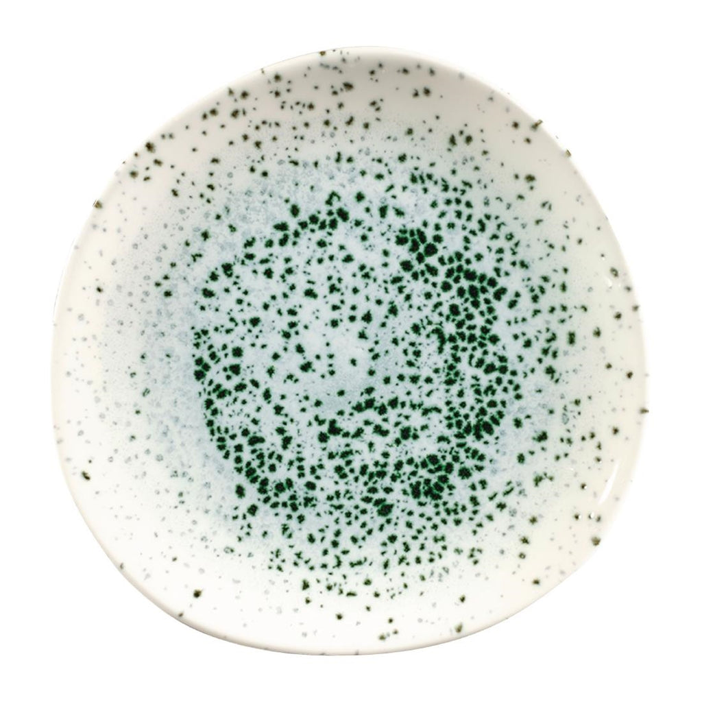 Churchill Studio Prints Mineral Green Centre Print Organic Round Plates 210mm (Pack of 12) - FC122 Plates Churchill