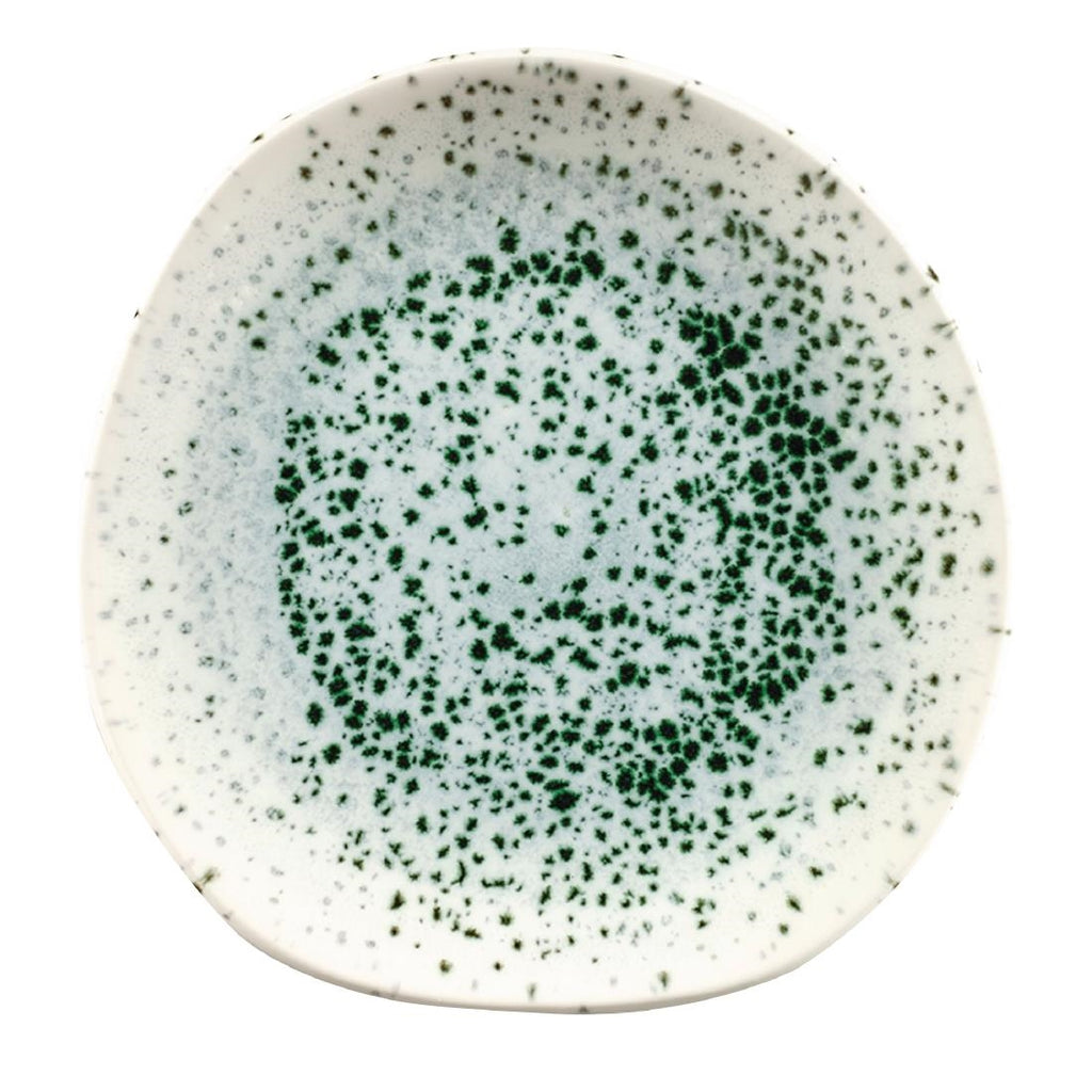 Churchill Studio Prints Mineral Green Centre Print Organic Round Plates 186mm (Pack of 12) - FC123 Plates Churchill