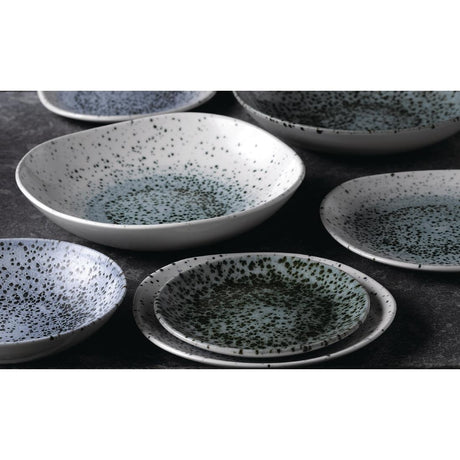 Churchill Studio Prints Mineral Green Centre Print Organic Round Plates 186mm (Pack of 12) - FC123 Plates Churchill
