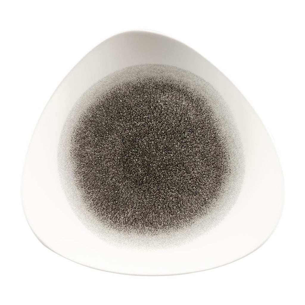 Churchill Studio Prints Raku Triangle Plates Quartz Black 311mm (Pack of 6) - FC130 Plates Churchill