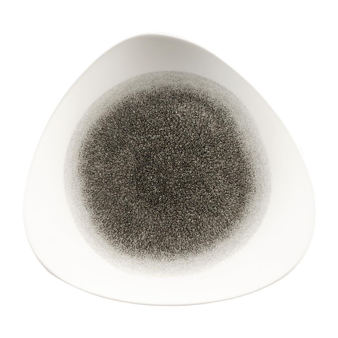Churchill Studio Prints Raku Triangle Plates Quartz Black 311mm (Pack of 6) - FC130 Plates Churchill