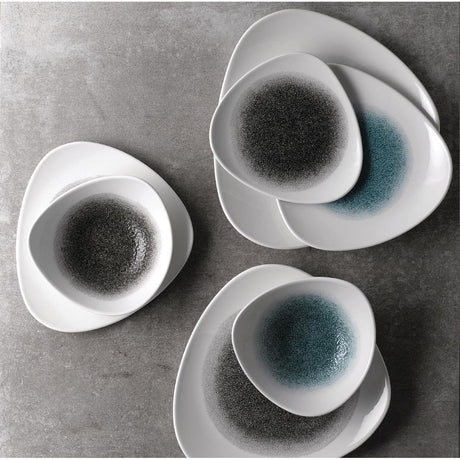Churchill Studio Prints Raku Triangle Plates Quartz Black 229mm (Pack of 12) - FC132 Plates Churchill
