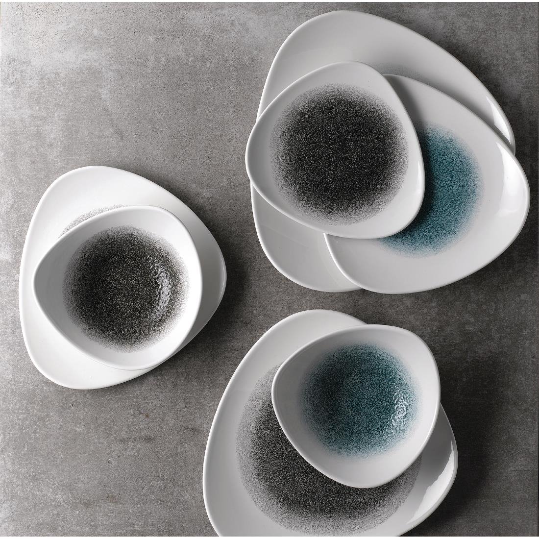 Churchill Studio Prints Raku Triangle Plates Jade Green 311mm (Pack of 6) - FC135 Plates Churchill