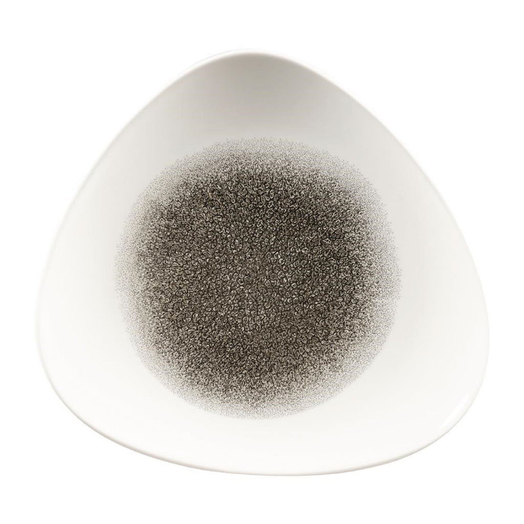 Churchill Studio Prints Raku Triangle Plates Quartz Black 229mm (Pack of 12) - FC132 Plates Churchill