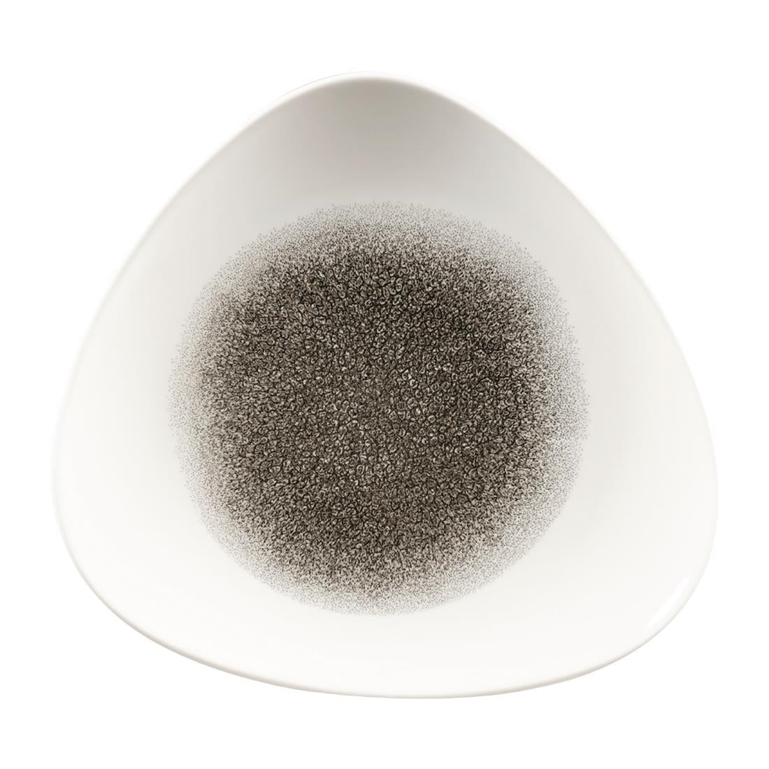Churchill Studio Prints Raku Triangle Plates Quartz Black 229mm (Pack of 12) - FC132 Plates Churchill