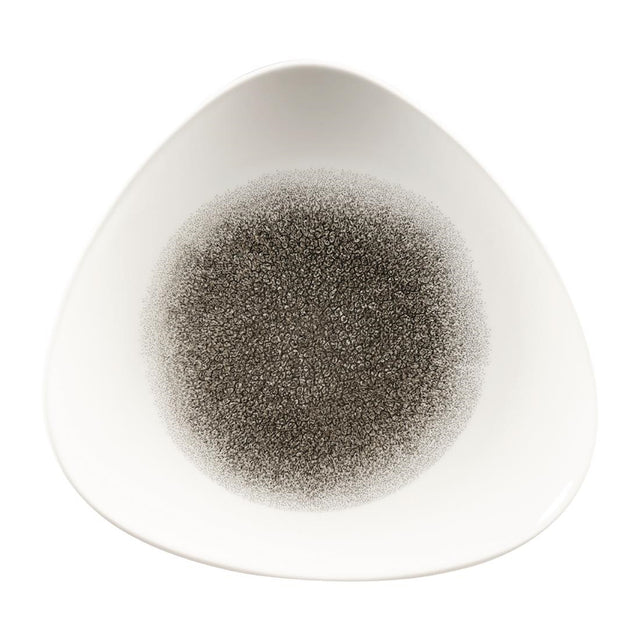 Churchill Studio Prints Raku Triangle Plates Quartz Black 229mm (Pack of 12) - FC132 Plates Churchill