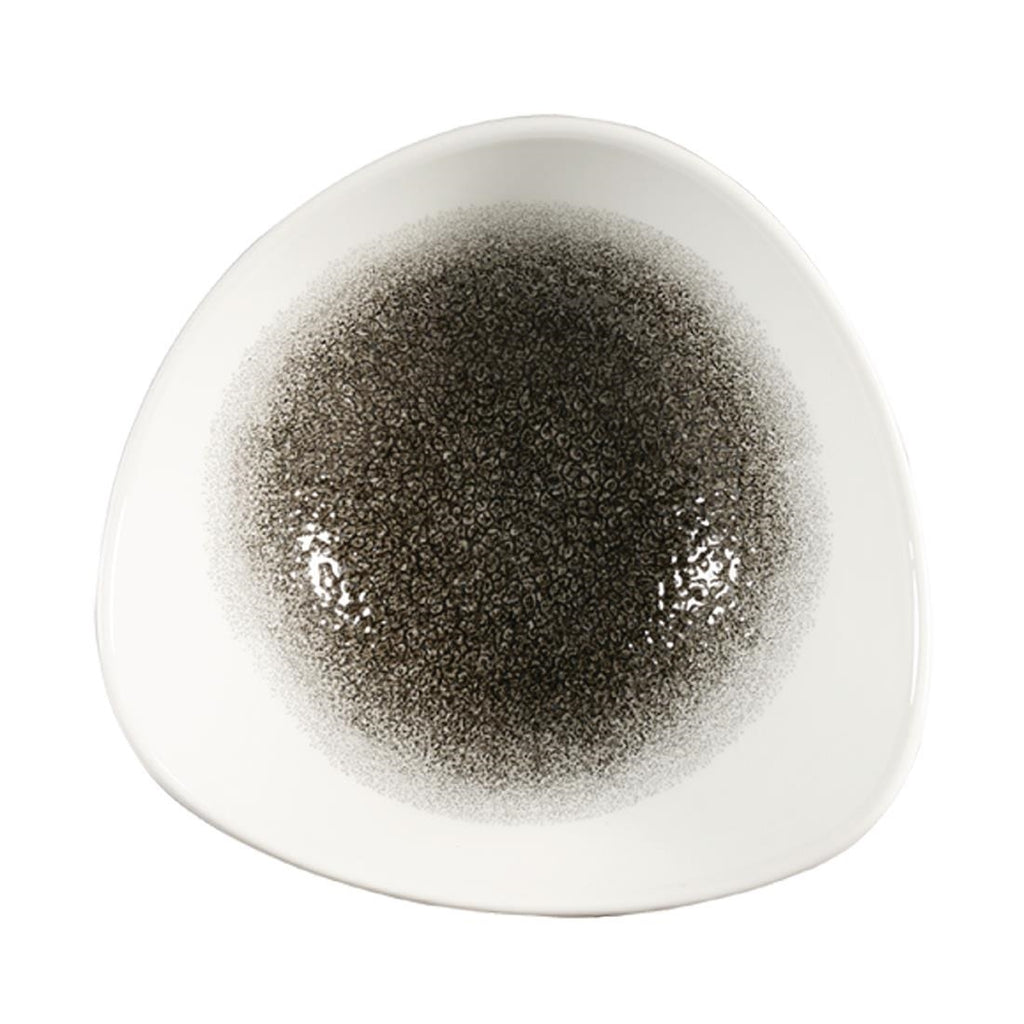 Churchill Studio Prints Raku Triangle Bowls Quartz Black 185mm 370ml (Pack of 12) - FC134 Bowls Churchill