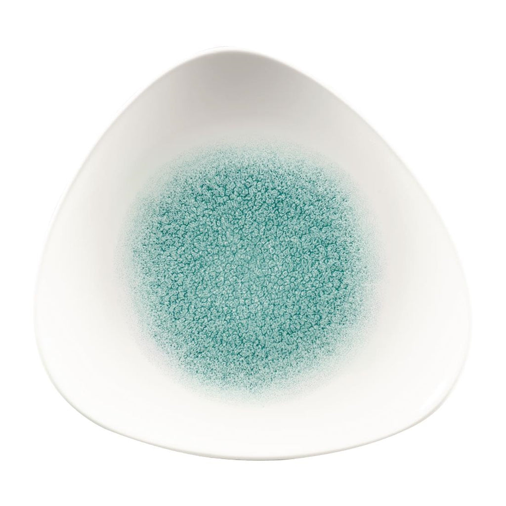 Churchill Studio Prints Raku Triangle Plates Jade Green 229mm (Pack of 12) - FC137 Plates Churchill