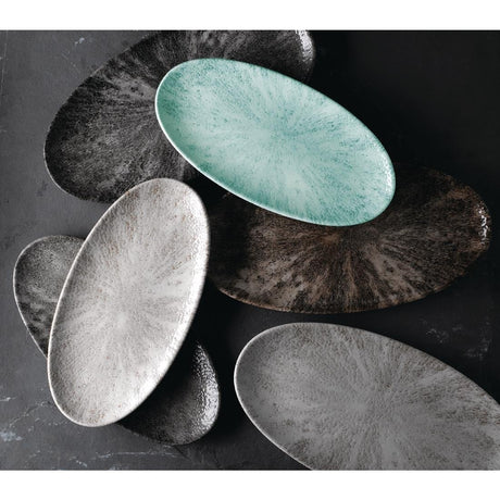 Churchill Studio Prints Stone Chefs Plates Aquamarine 347 x 173mm (Pack of 6) - FC147 Plates Churchill