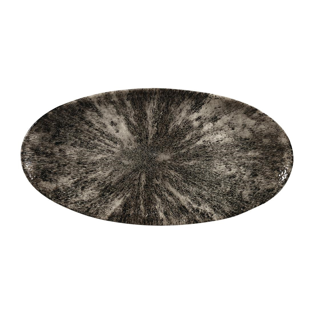 Churchill Studio Prints Stone Chefs Plates Quartz Black 347 x 173mm (Pack of 6) - FC141 Plates Churchill