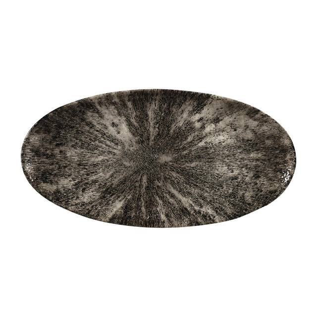 Churchill Studio Prints Stone Chefs Plates Quartz Black 347 x 173mm (Pack of 6) - FC141 Plates Churchill