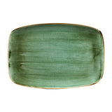 Churchill Stonecast No. 9 Oblong Chefs Plates 355 x 245mm Samphire Green (Pack of 6) - FC152 Plates Churchill