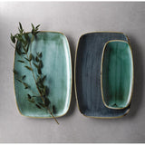 Churchill Stonecast No. 9 Oblong Chefs Plates 355 x 245mm Samphire Green (Pack of 6) - FC152 Plates Churchill