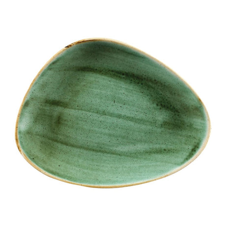 Churchill Stonecast Triangular Chefs Plates Samphire Green 265 x 205mm (Pack of 12) - FC155 Plates Churchill