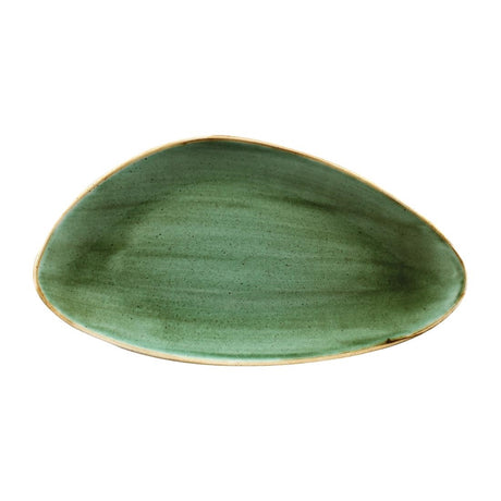 Churchill Stonecast Triangular Chefs Plates Samphire Green 355 x 188mm (Pack of 6) - FC157 Plates Churchill