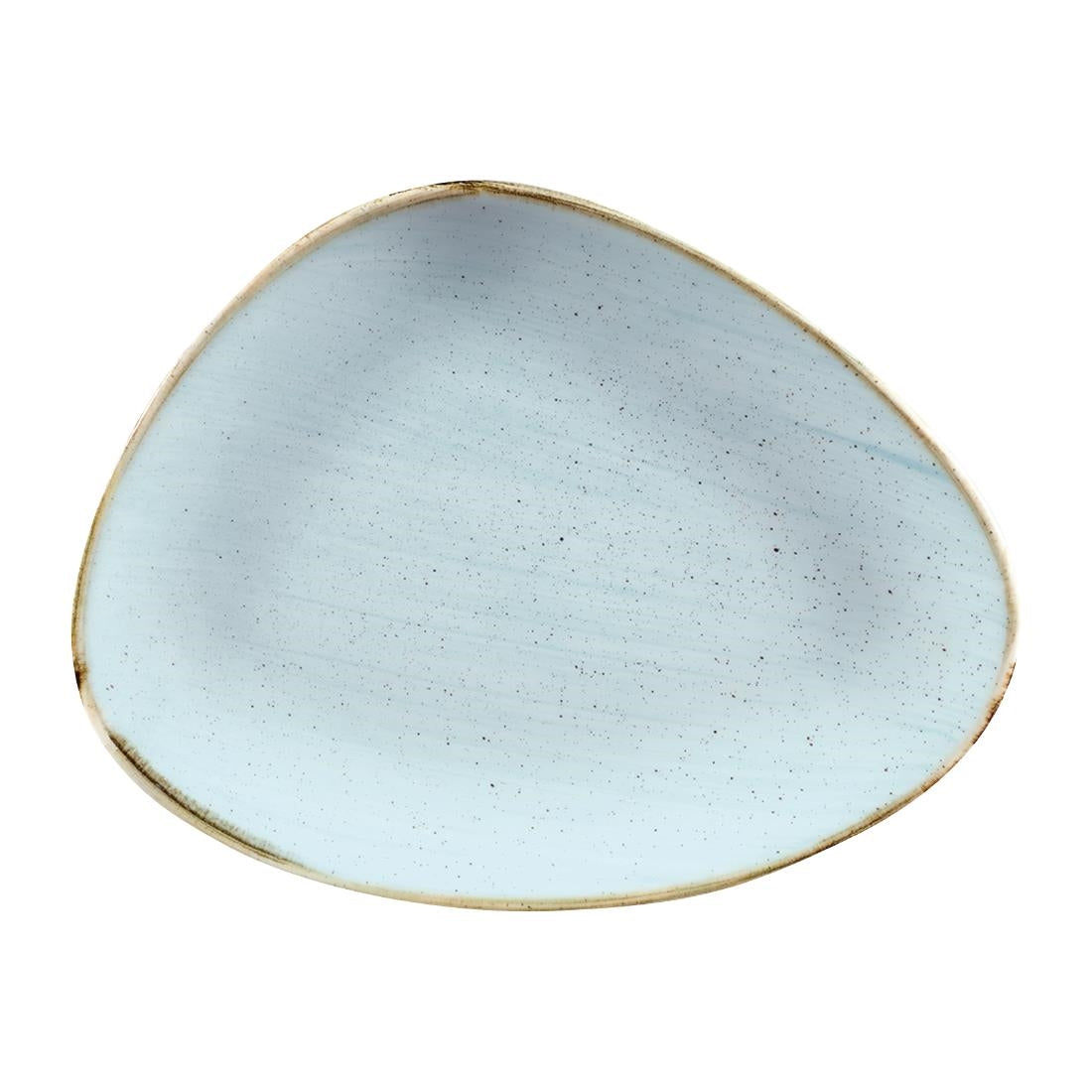 Churchill Stonecast Triangular Chefs Plates Duck Egg 265 x 205mm (Pack of 12) - FC158 Plates Churchill