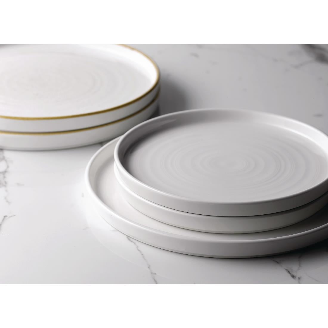 Churchill Stonecast Walled Chefs Plates Barley White 260mm (Pack of 6) - FC161 Plates Churchill