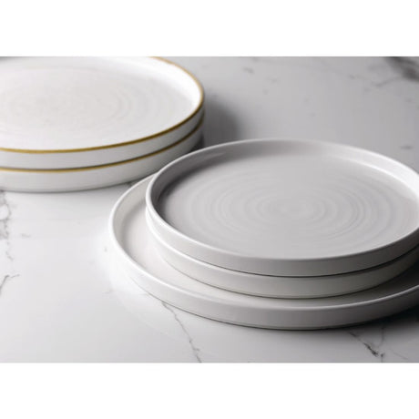 Churchill Stonecast Walled Chefs Plates Barley White 260mm (Pack of 6) - FC161 Plates Churchill