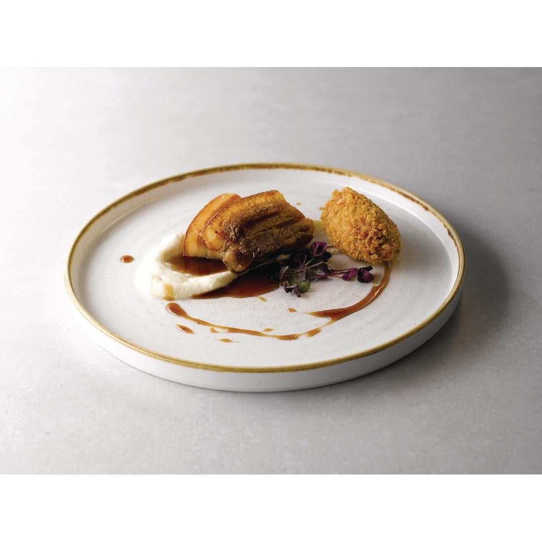 Churchill Stonecast Walled Chefs Plates Barley White 260mm (Pack of 6) - FC161 Plates Churchill