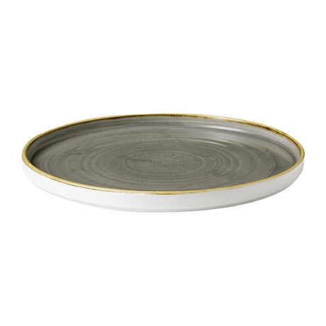 Churchill Stonecast Walled Chefs Plates Peppercorn Grey 260mm (Pack of 6) - FC163 Plates Churchill