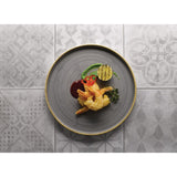 Churchill Stonecast Walled Chefs Plates Peppercorn Grey 260mm (Pack of 6) - FC163 Plates Churchill