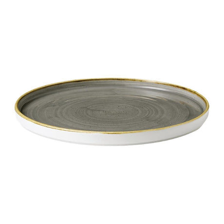 Churchill Stonecast Walled Chefs Plates Peppercorn Grey 210mm (Pack of 6) - FC164 Plates Churchill