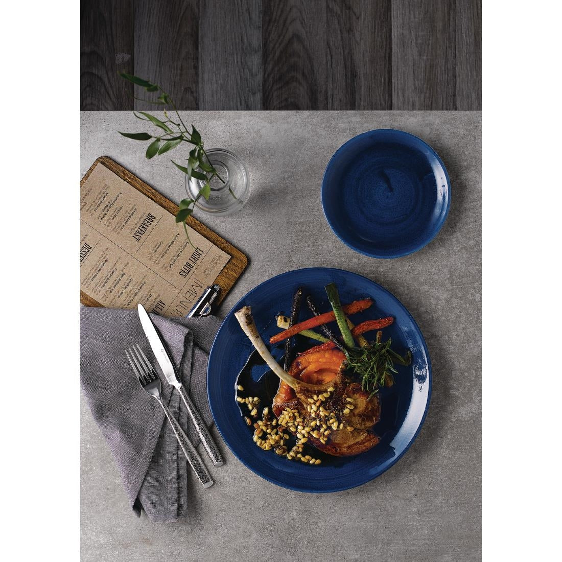 Churchill Stonecast Patina Coupe Plates Cobalt 288mm (Pack of 12) - FC167 Plates Churchill