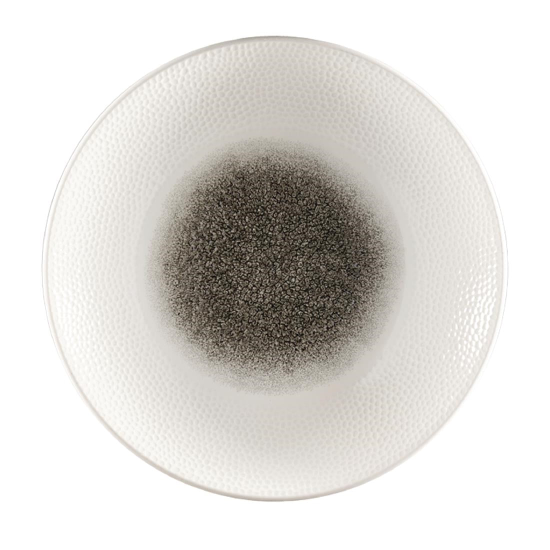 Churchill Isla Centre Print Deep Coupe Plates Quartz Black 281mm (Pack of 12) - FC186 Plates Churchill