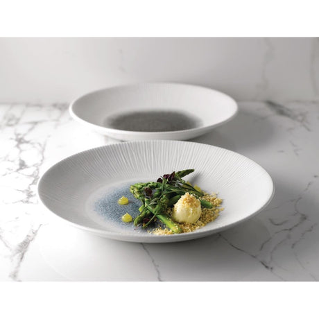 Churchill Bamboo Centre Print Deep Coupe Plates Quartz Black 281mm (Pack of 12) - FC190 Plates Churchill