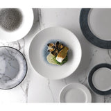Churchill Bamboo Centre Print Deep Coupe Plates Quartz Black 255mm (Pack of 12) - FC191 Plates Churchill